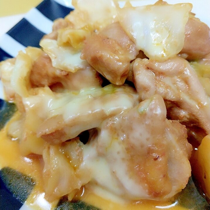 簡単♪冷凍ポテト+キャベツのチーズタッカルビ♪